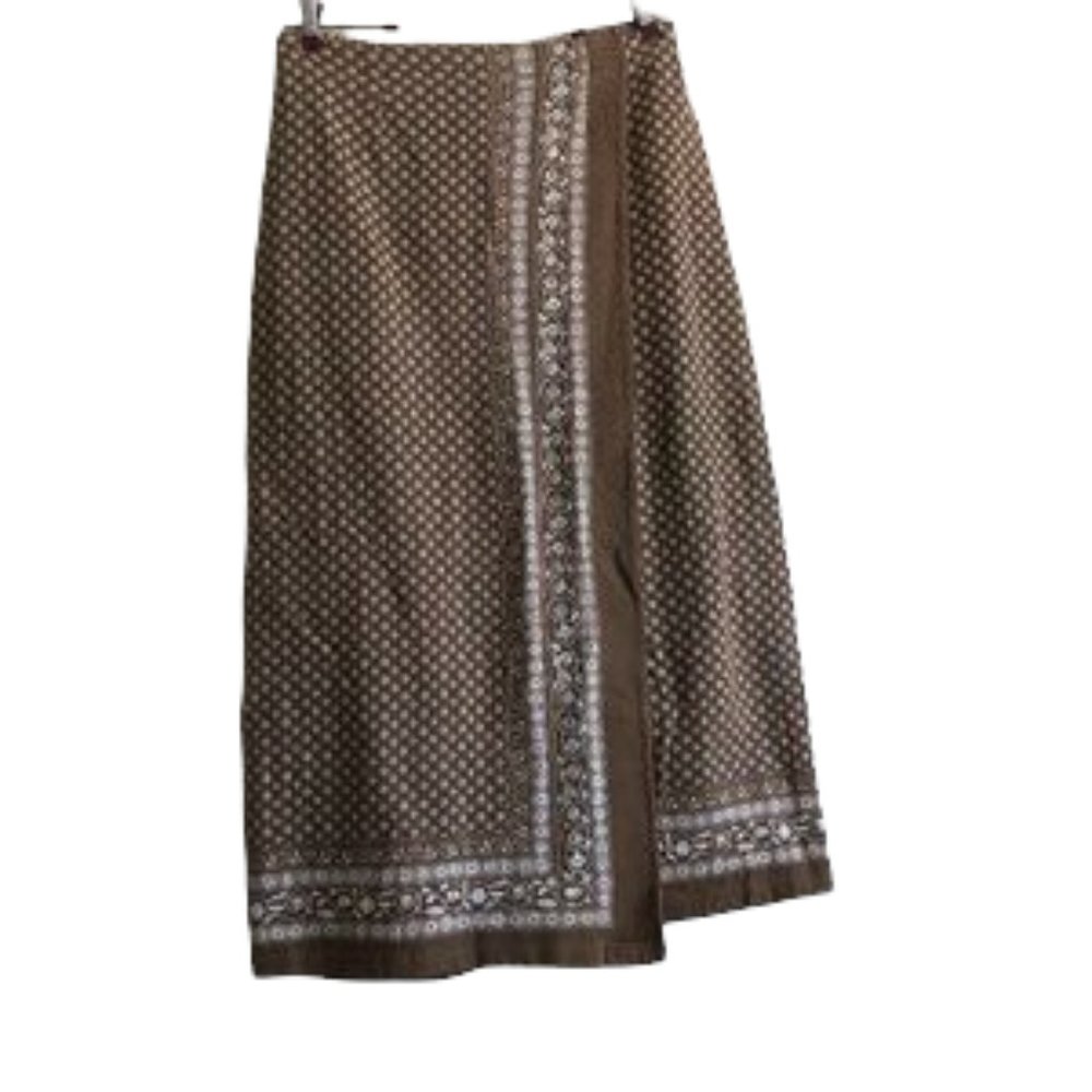 Coldwater Creek Kerchief Brown Skirt M
